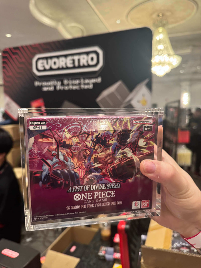 EVORETRO Acrylic Case Display for Bandai One Piece OPP 4-6 TCG Booster Box English Pack of 1-15