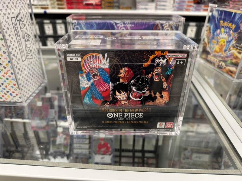 EVORETRO Acrylic Case Display for Bandai One Piece OPP 4-6 TCG Booster Box English Pack of 1-13