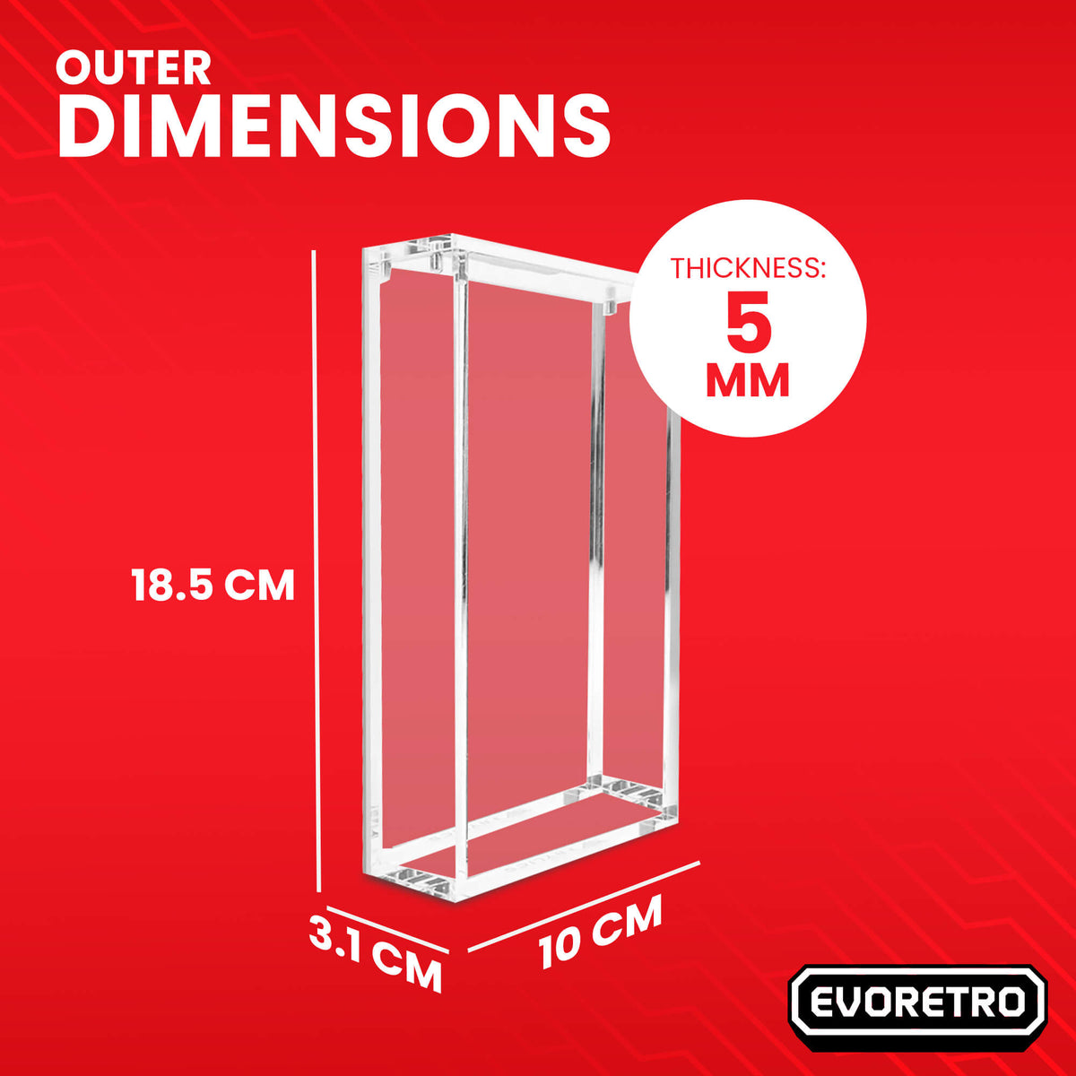 1x EVORETRO Acrylic Display Case for Lorcana Starter Deck Protective Box-5