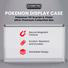 EVORETRO Acrylic Case Display for Pokemon 151 Scarlet Mega Charizard EX & Violet Ultra-Premium Collection Box-4
