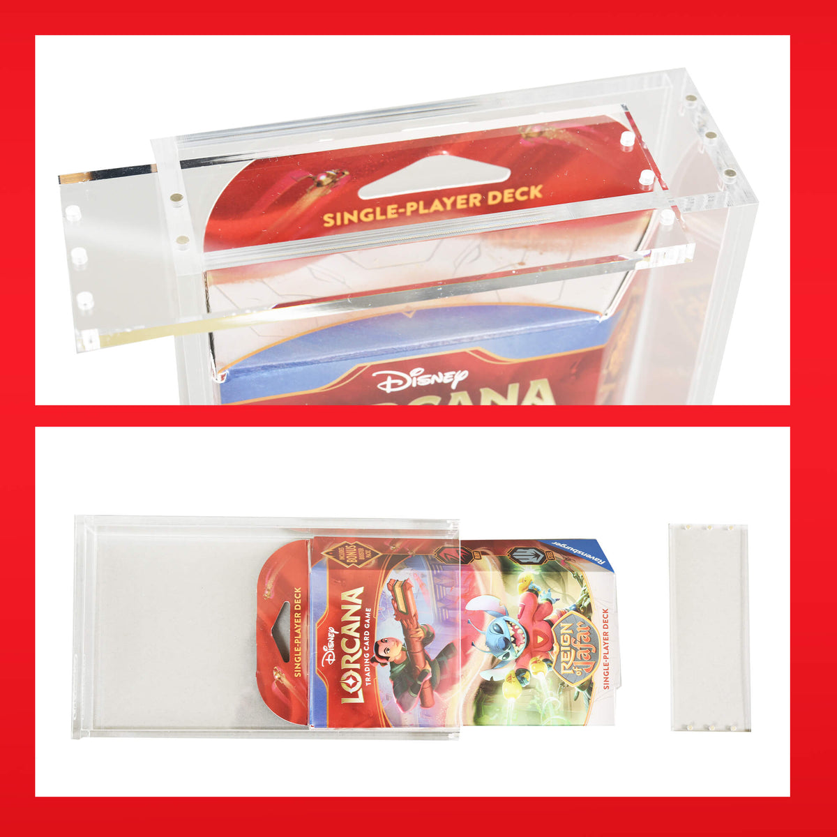 1x EVORETRO Acrylic Display Case for Lorcana Starter Deck Protective Box-2
