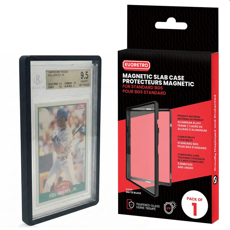 BGS Beckett EVORETRO Magnetic Slab Case – Matte Black-1