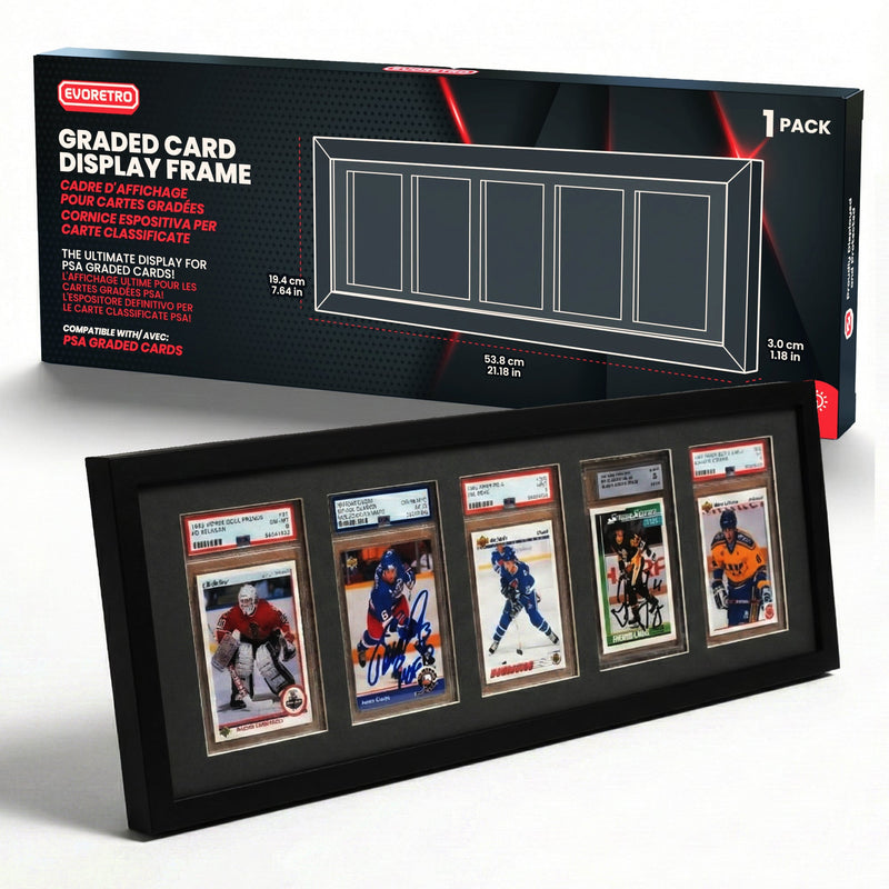 PSA Graded Wooden Frame Display with UV Glass card fit very tight ! LIQUIDATION-1