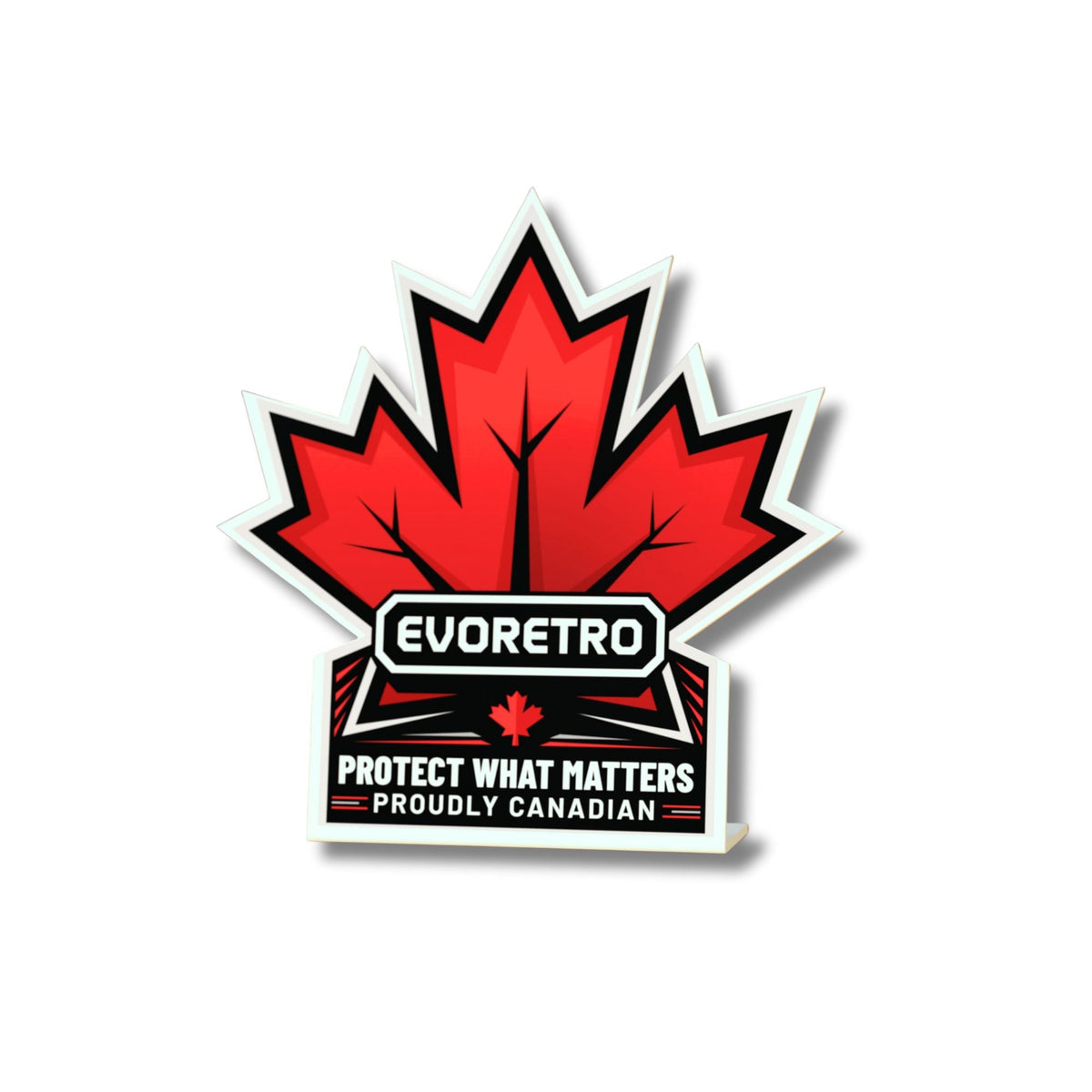 EVORETRO Poster – Proudly Canadian Maple Leaf 23 cm x 22 cm-2