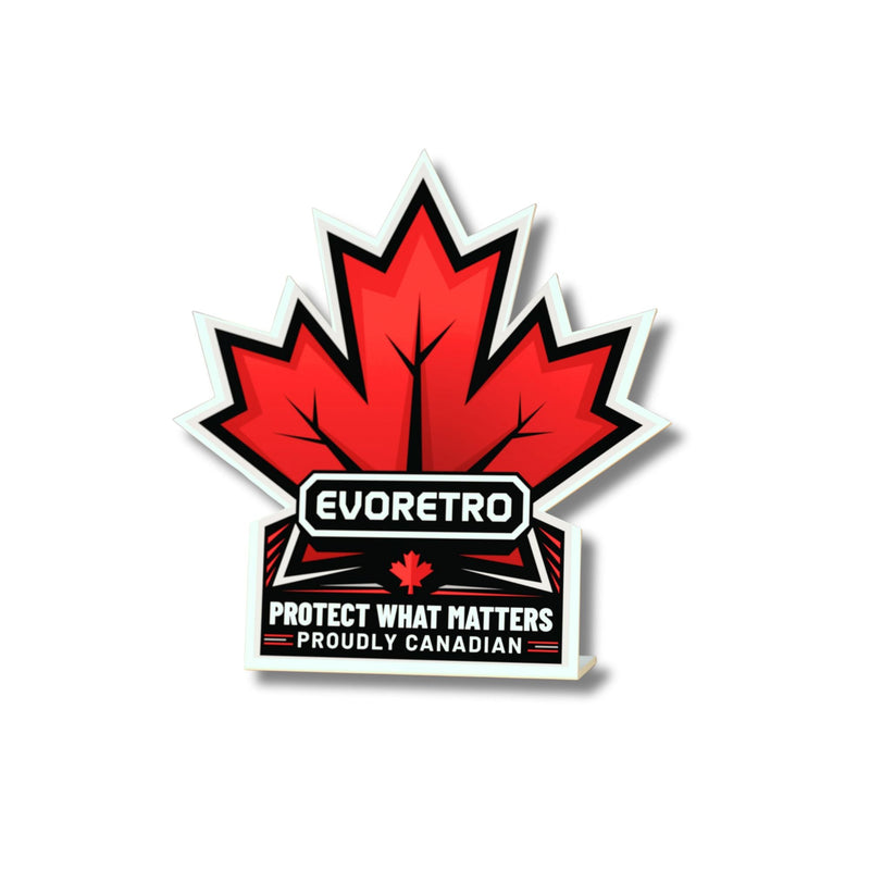 EVORETRO Poster – Proudly Canadian Maple Leaf 23 cm x 22 cm-2