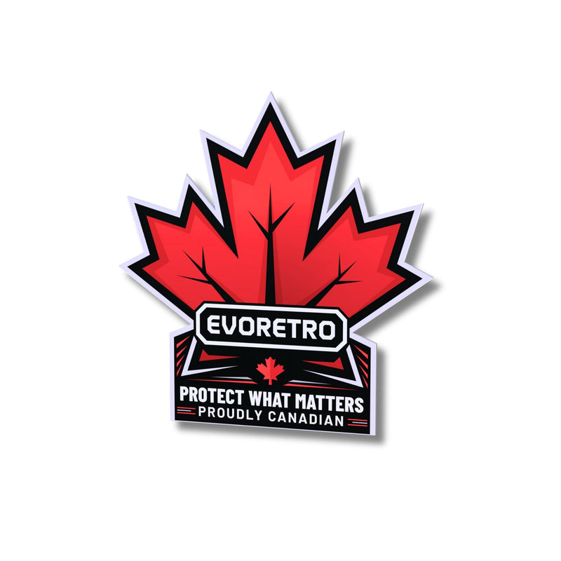 EVORETRO Poster – Proudly Canadian Maple Leaf 23 cm x 22 cm-1