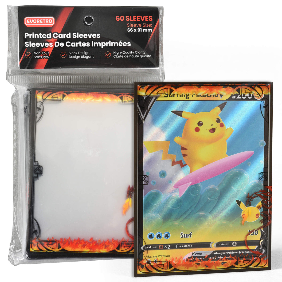 EVORETRO Printed TCG Card Sleeves – Themed Designs for Pokémon, MTG & More
