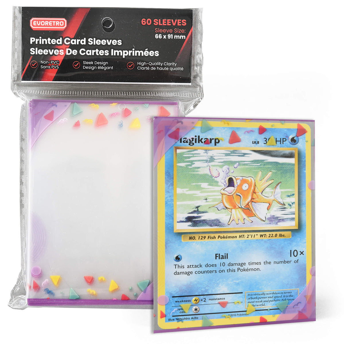 EVORETRO Printed TCG Card Sleeves – Themed Designs for Pokémon, MTG & More-5