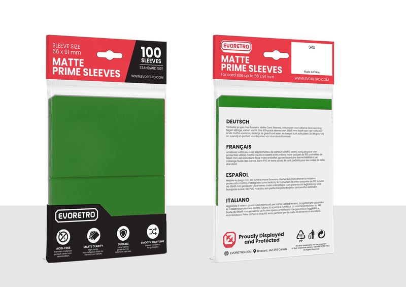 EVORETRO Matte Card Sleeves Standard Size Glare-Free-6