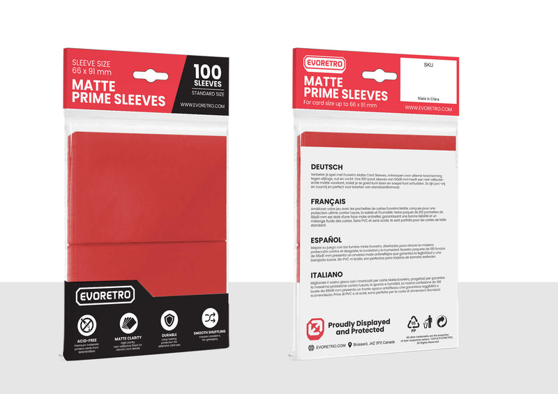 EVORETRO Matte Card Sleeves Standard Size Glare-Free-8