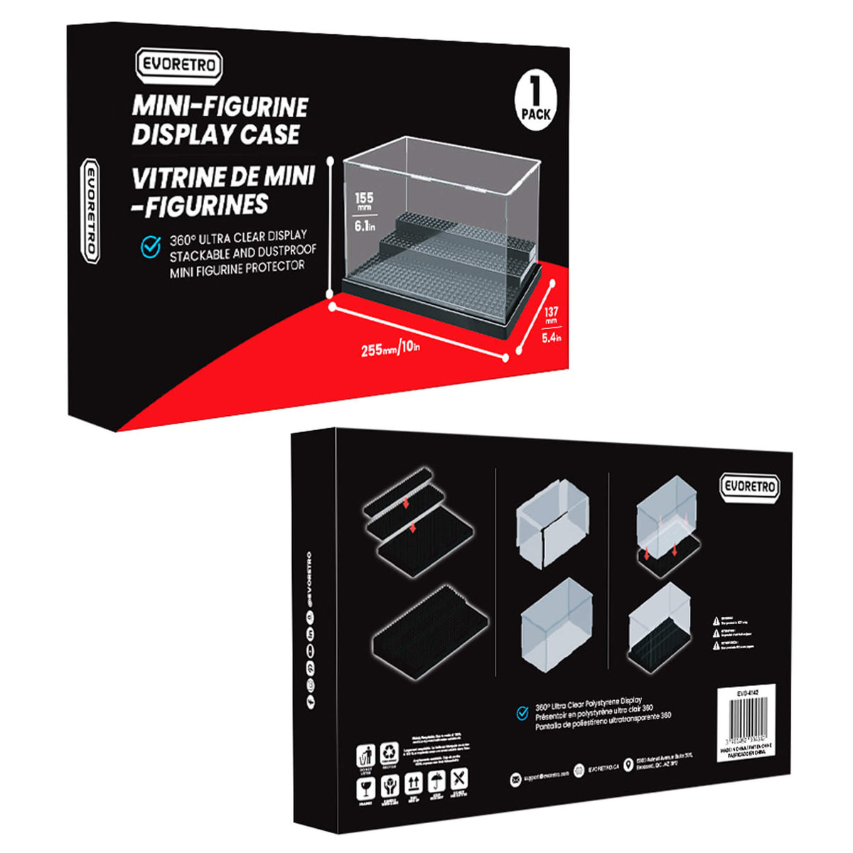 Lego Mini-figurine EVORETRO Display Case-9