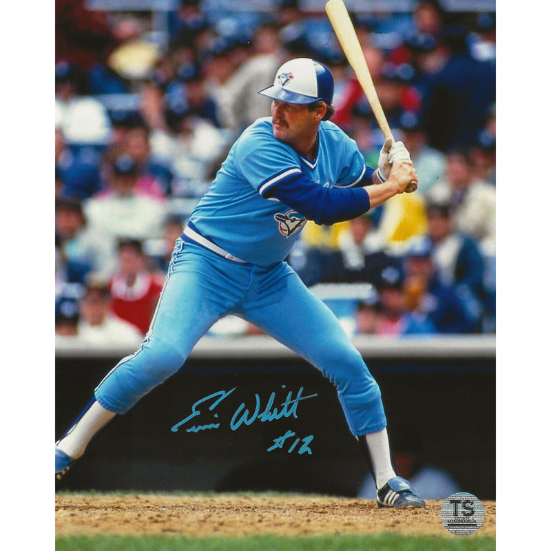 Ernie Whitt Autographed Toronto Blue Jays Batting 8x10 Photo-1