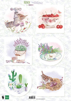 Cutting Sheet French Antiques Lavender A4-1