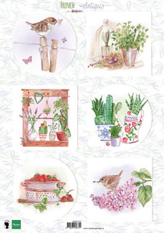 Cutting Sheet French Antiques Herbs A4-1