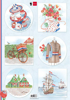 Cutting Sheet I Love Holland - Bicycle A4-1