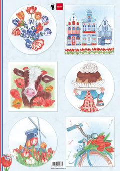Cutting Sheet I Love Holland - Tulips A4-1