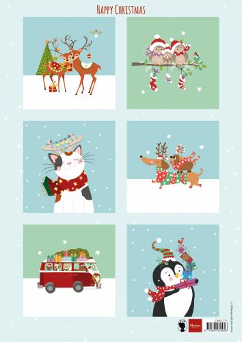 Cutting Sheet Happy Christmas A4-1