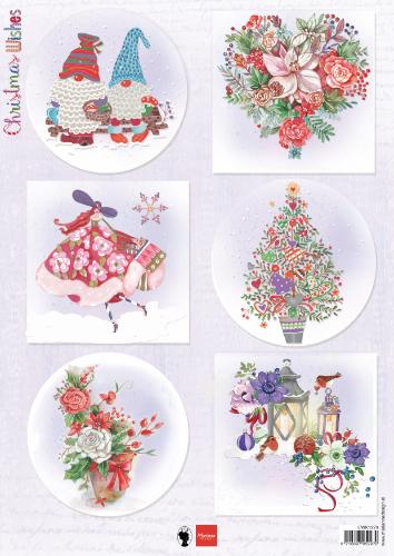 Christmas Wishes Gnomes A4 Cutting Sheet-1