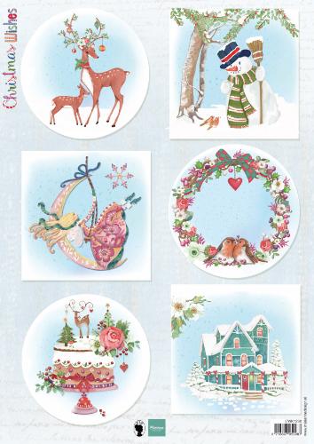 Christmas Wishes Deer A4 Cutting Sheet-1