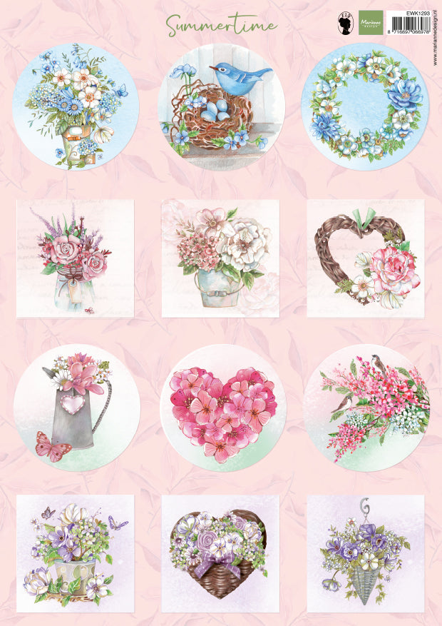Marianne Design A4 Cutting Sheet - Els Mini's - Summertime-1