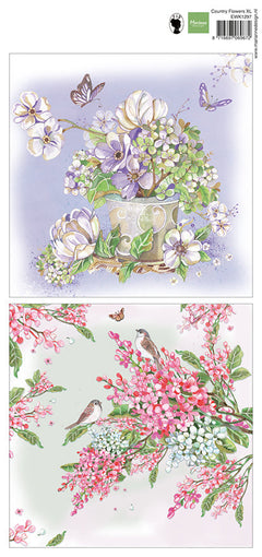 Marianne Design XL Feuille de découpe - Fleurs champêtres-1