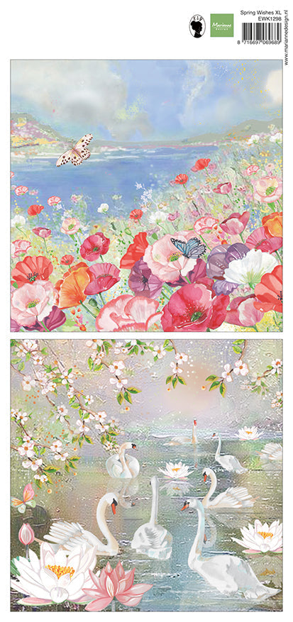 Marianne Design XL Cutting Sheet - Spring Wishes-1