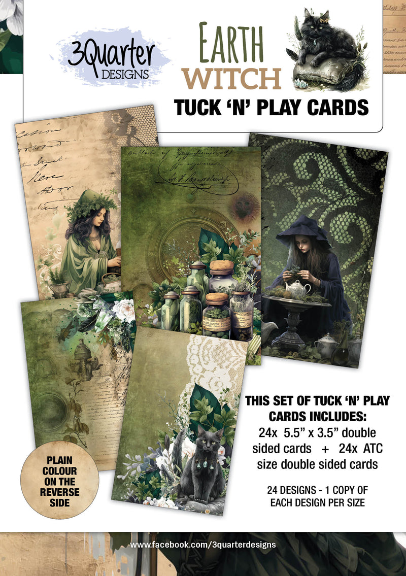 3Quarter Designs Earth Witch - Tuck N Play Cards-1