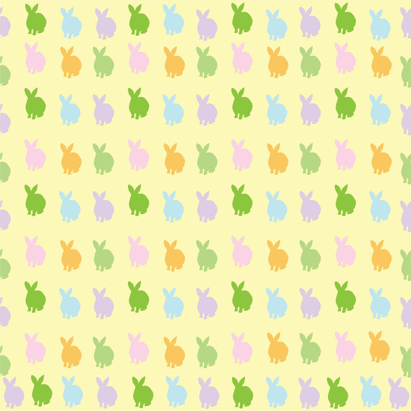 Easter Colorful Rabbits Adhesive Vinyl-1
