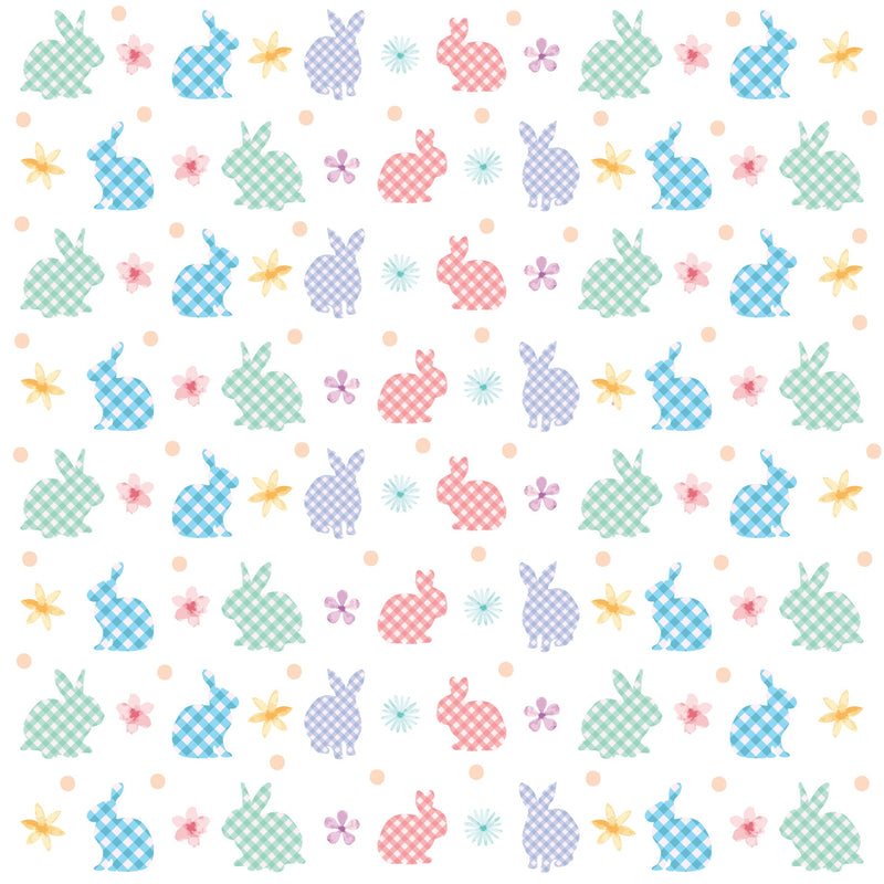 Easter Plaid Rabbits Adhesive Vinyl-1