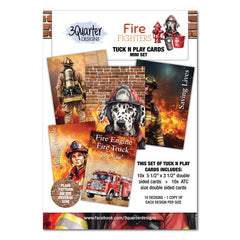 Cartes à jouer et à emporter 3 Quarter Designs Pompiers-1