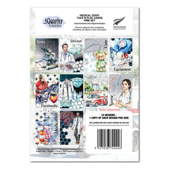 Cartes Mini Tuck N Play pour personnel médical, motifs 3 Quarter Designs-2