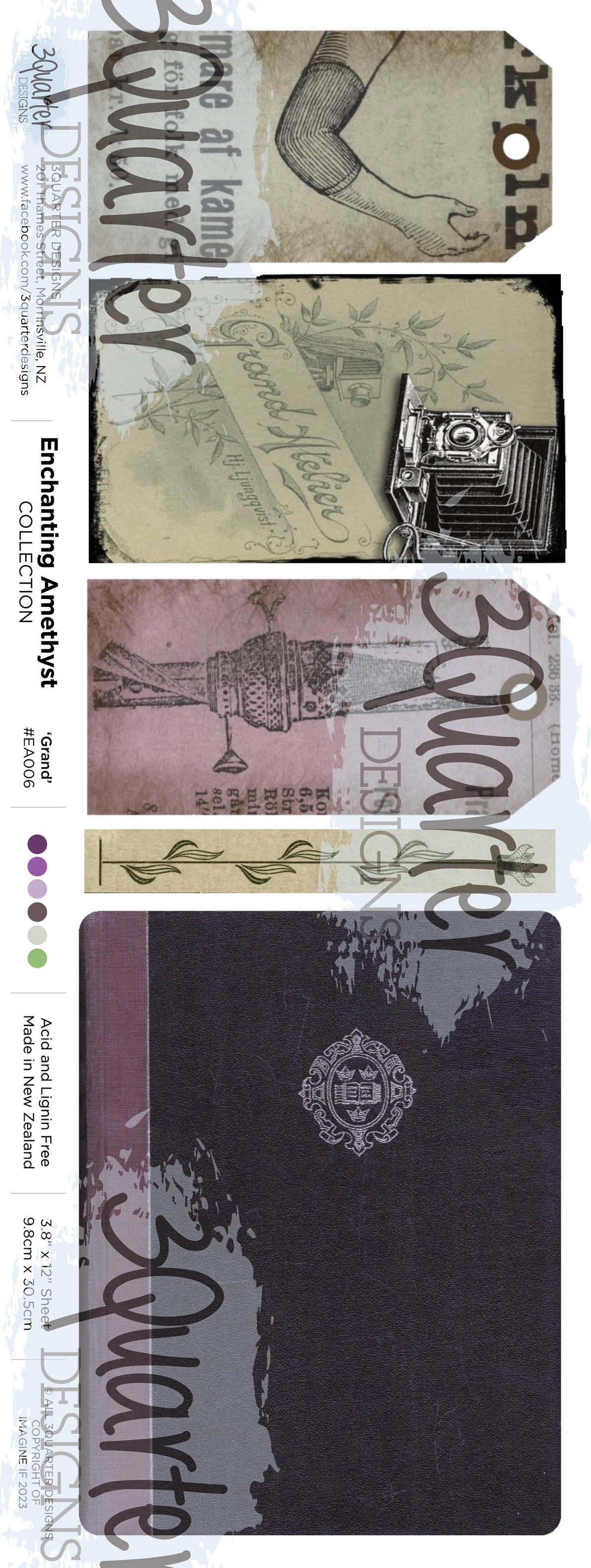 3Quarter Designs - Enchanted Amethyst - Scrapbook Collection-4