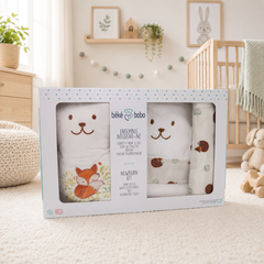 Easygoing Newborn Gift Set - Sleeping Fox Print-2