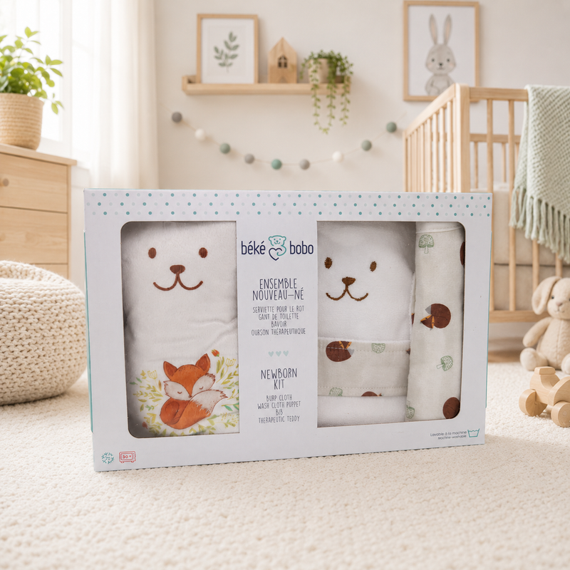 Easygoing Newborn Gift Set - Sleeping Fox Print-2