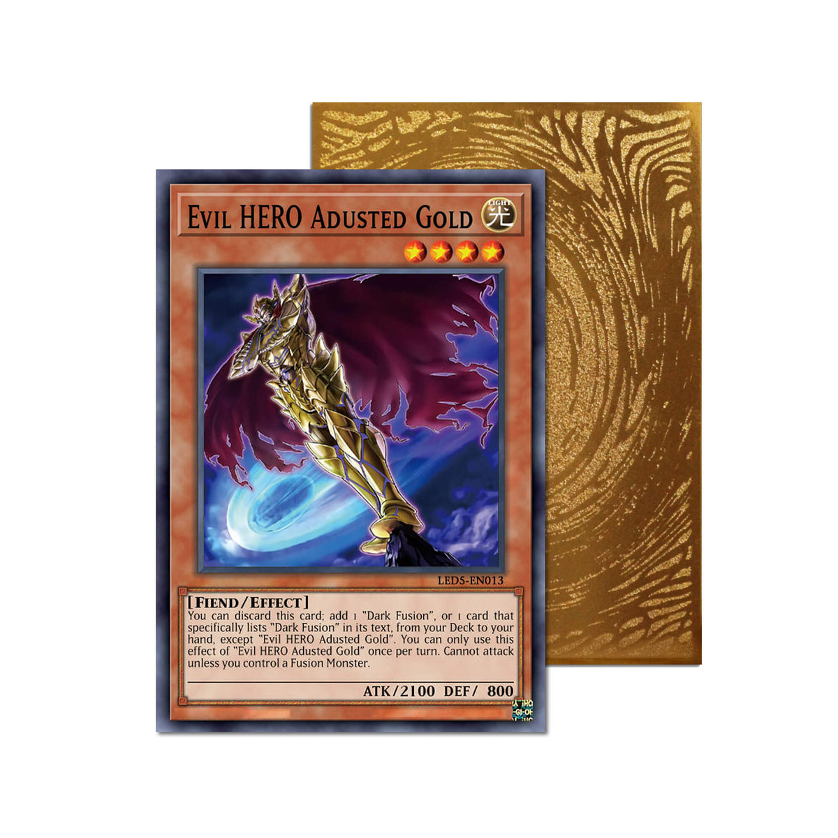 Evil HERO Adusted Gold Metal Orica Card-1