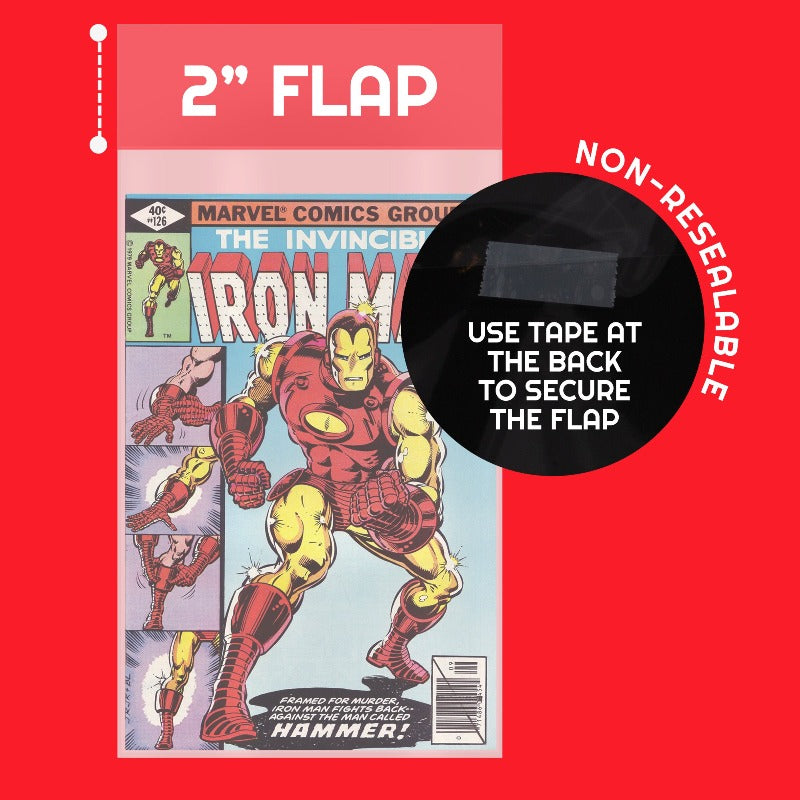 Regular Comic Book Bags Comics - 2 MIL-5