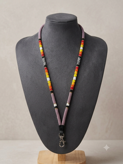 Round Beaded Lanyard(Purple)-1