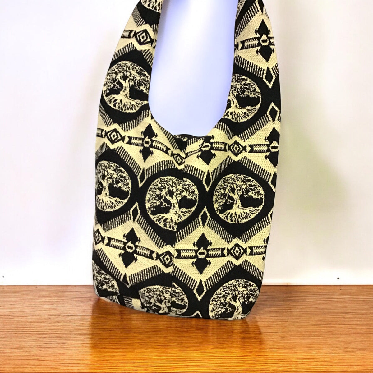 Black Tree of live Crossbody Bag-3