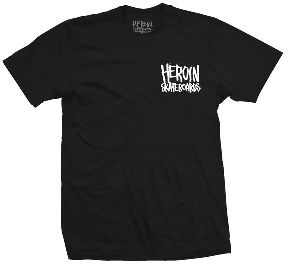 Heroin Skateboards 'Wide Boy' Tee - Black-1