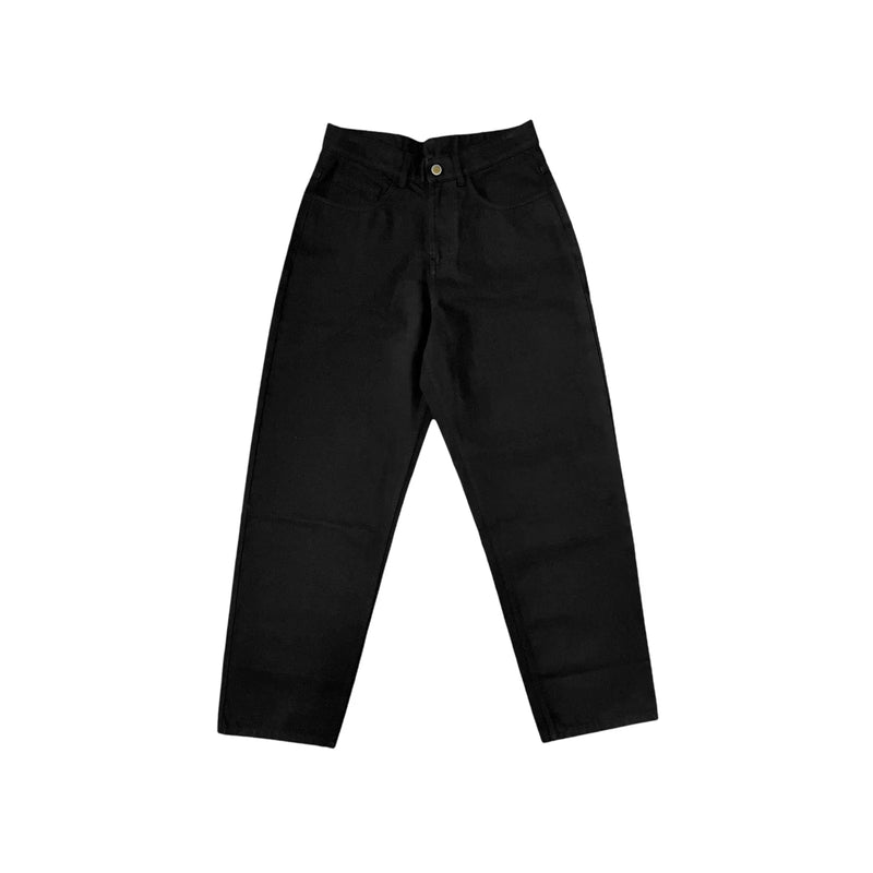 Frosted 'Wavy' Baggy Jeans - Black-1