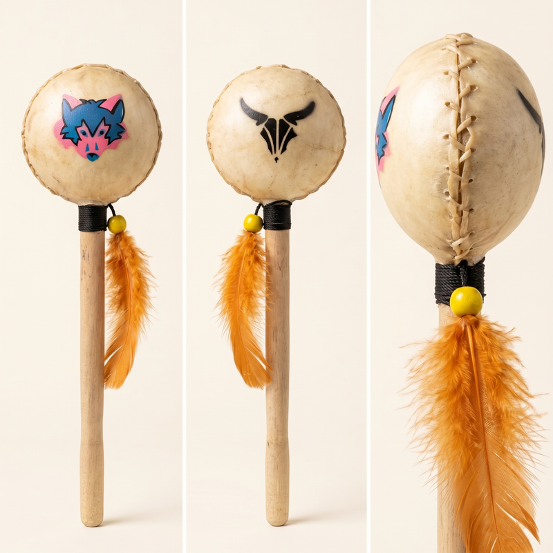 Handcrafted Ceremonial Rattle (9)-1