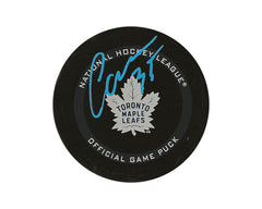 Rondelle de match officielle des Maple Leafs de Toronto autographiée par Ilya Samsonov-1