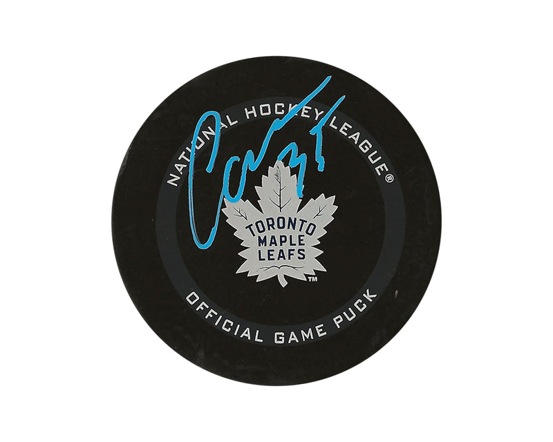 Rondelle de match officielle des Maple Leafs de Toronto autographiée par Ilya Samsonov-1