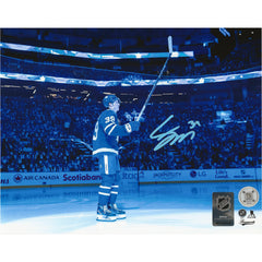 Photo 8x10 dédicacée de Fraser Minten lors de ses débuts en LNH avec les Maple Leafs de Toronto-1