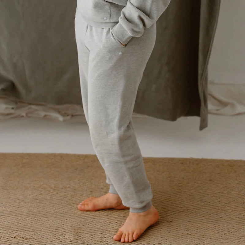 Organic Terry Women's Basics Side Seam Sweatpants | Cloudburst | Nest Designs-2
