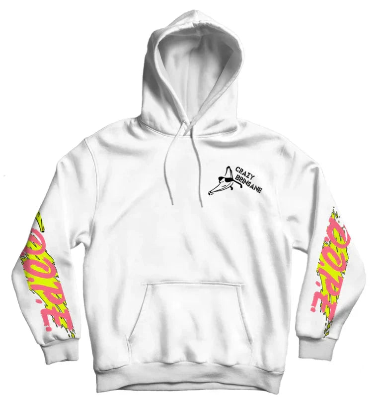 D.O.P.E. Industries 'Crazy Brinsane' Hoodie - White-1