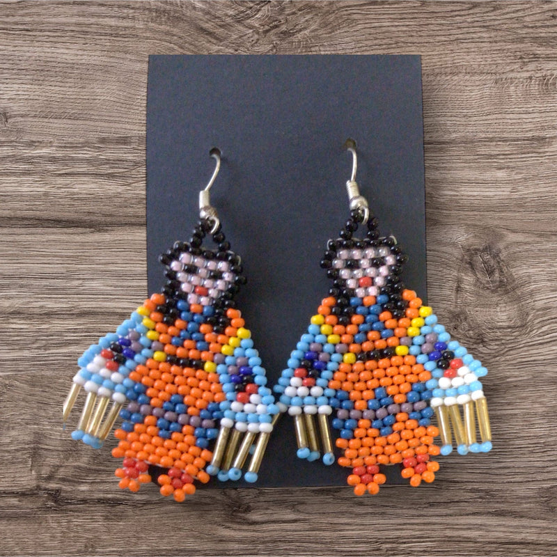 American Kachina Doll Girl Woman (ORANGE)-1