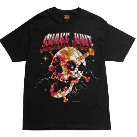 Shake Junt ' Screwed Skull' Tee - Black-1