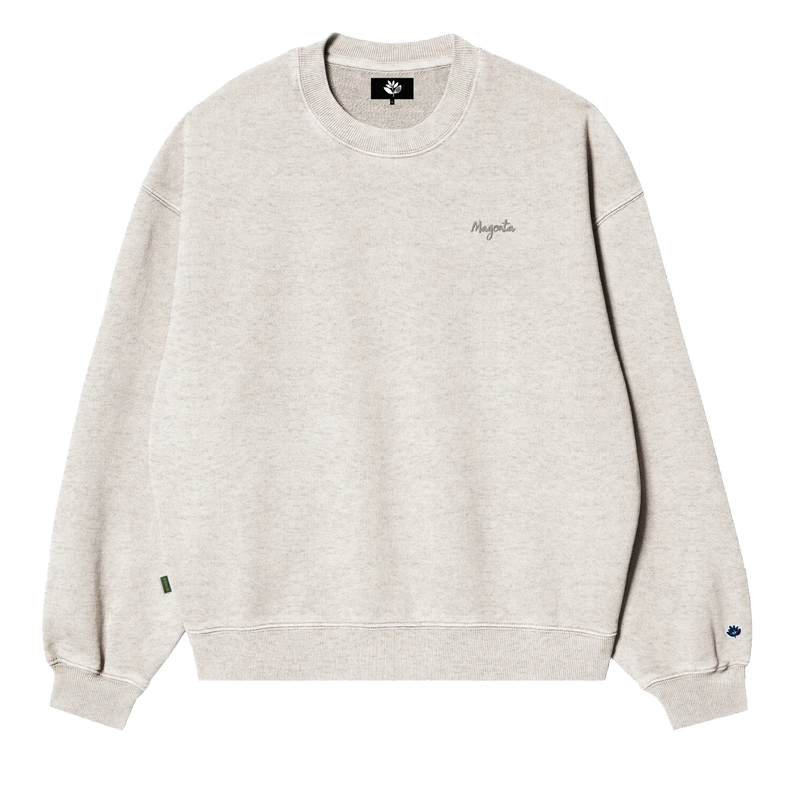 Magenta 'Script' Sweatshirt - Ash-1