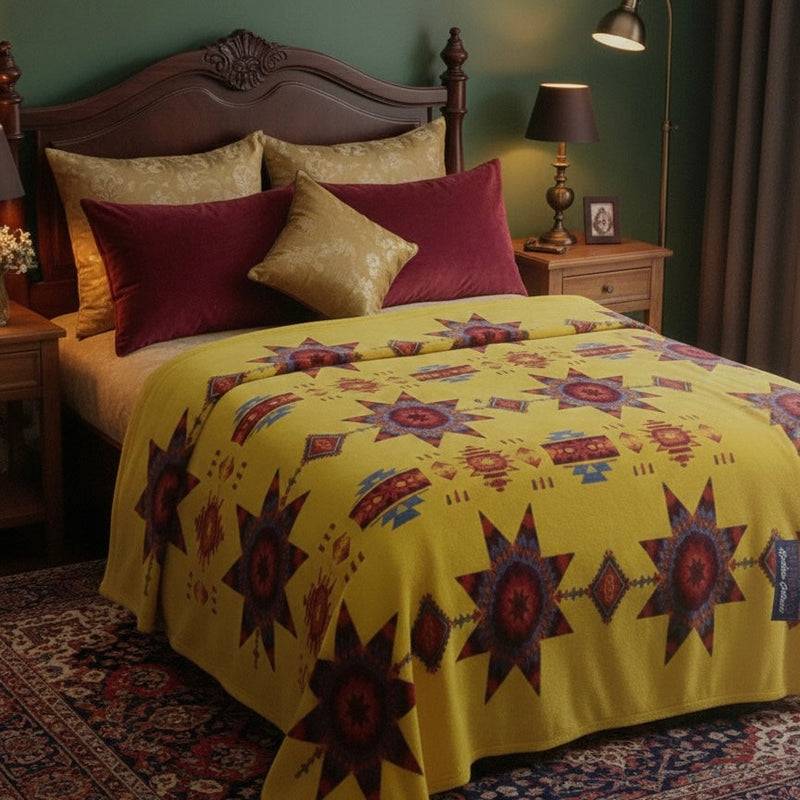 Star Burst Design Silk Touch Blanket-3